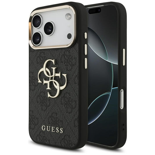 Θήκη για Apple iPhone 17 Pro, Guess, Big 4G Logo Classic, Μαύρη Χρυσή