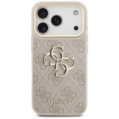 Case for Apple iPhone 17 Pro, Guess, Big 4G Logo Classic, Golden Pink