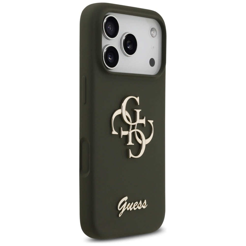 Case for Apple iPhone 17 Pro, Guess, Big 4G Script, Khaki