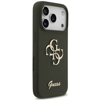 Case for Apple iPhone 17 Pro, Guess, Big 4G Script, Khaki