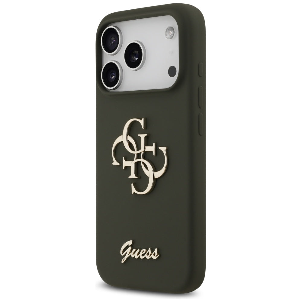 Case for Apple iPhone 17 Pro, Guess, Big 4G Script, Khaki
