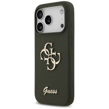 Case for Apple iPhone 17 Pro, Guess, Big 4G Script, Khaki