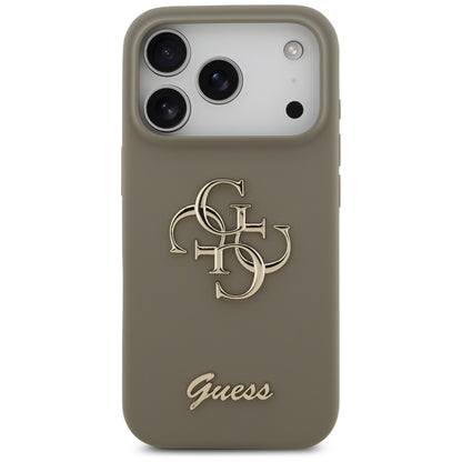 Case for Apple iPhone 17 Pro, Guess, Big 4G Script, Brown
