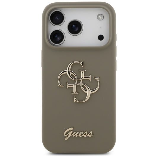 Θήκη για Apple iPhone 17 Pro, Guess, Big 4G Script, Καφέ
