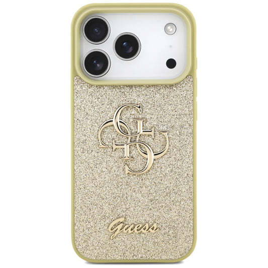 Θήκη για Apple iPhone 17 Pro, Guess, Fixed Glitter Big 4G, Χρυσή