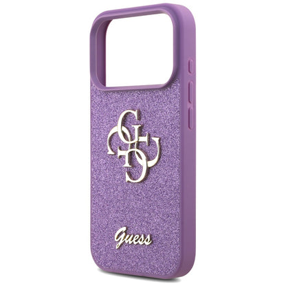 Θήκη για Apple iPhone 17 Pro, Guess, Fixed Glitter Big 4G, Μωβ