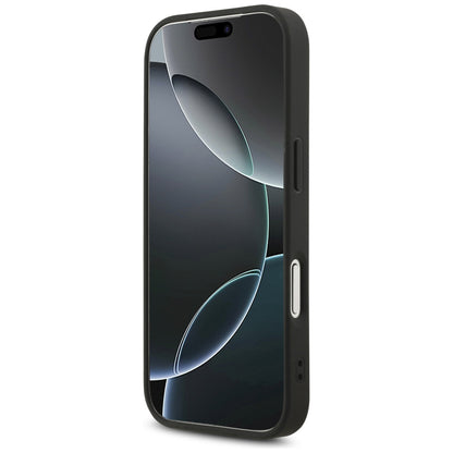 Case for Apple iPhone 17 Pro, Guess, Fixed Glitter Big 4G, Black
