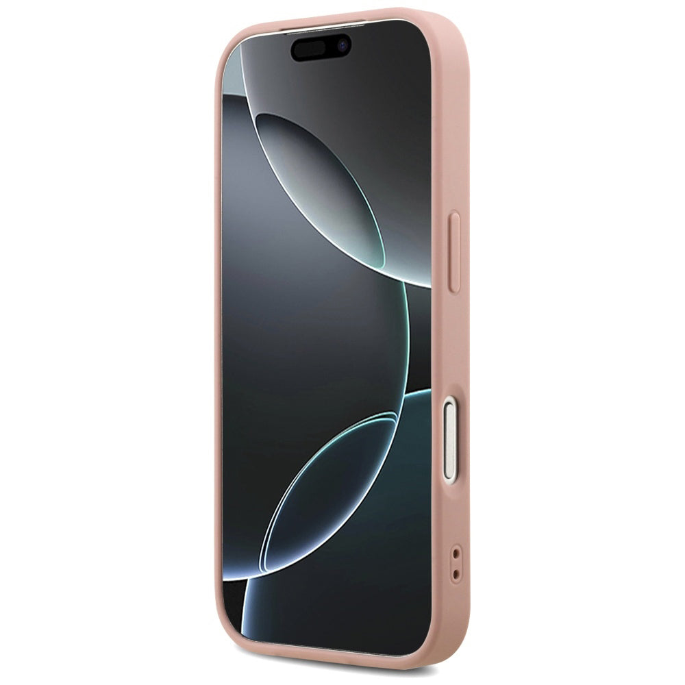 Θήκη για Apple iPhone 17 Pro, Guess, Fixed Glitter Big 4G, Ροζ
