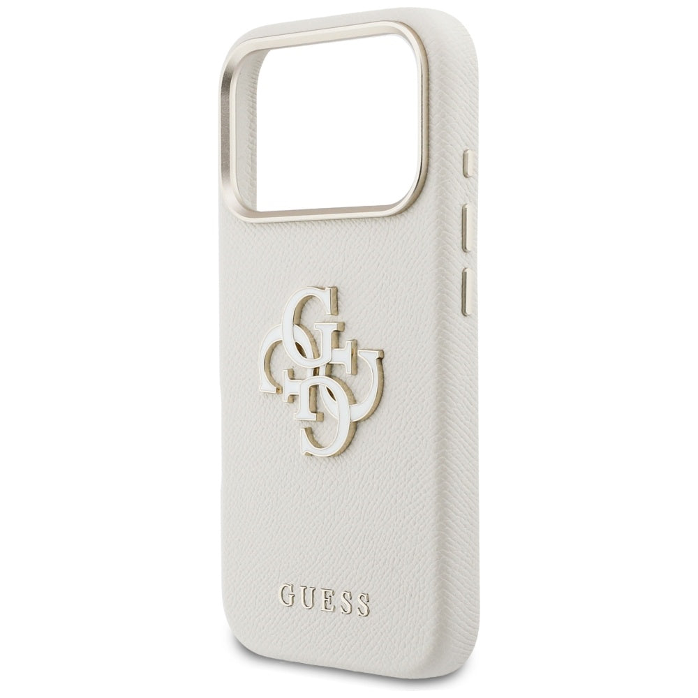 Θήκη για Apple iPhone 17 Pro, Guess, Resin Logo, Μπεζ