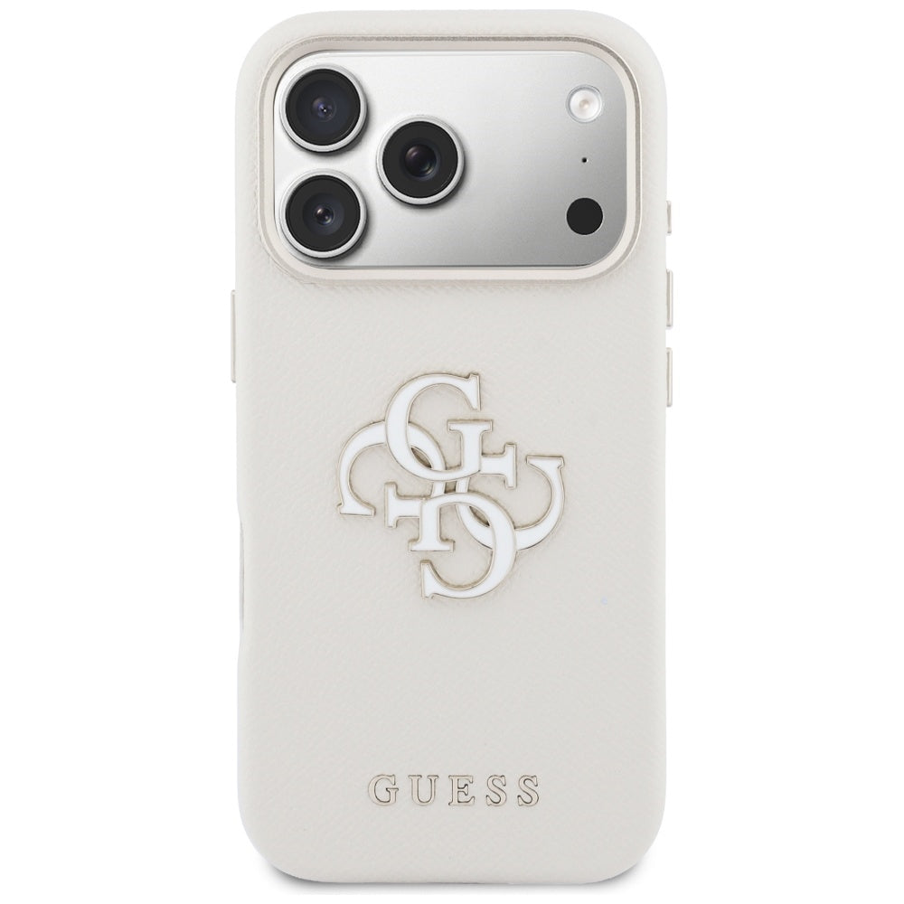 Θήκη για Apple iPhone 17 Pro, Guess, Resin Logo, Μπεζ