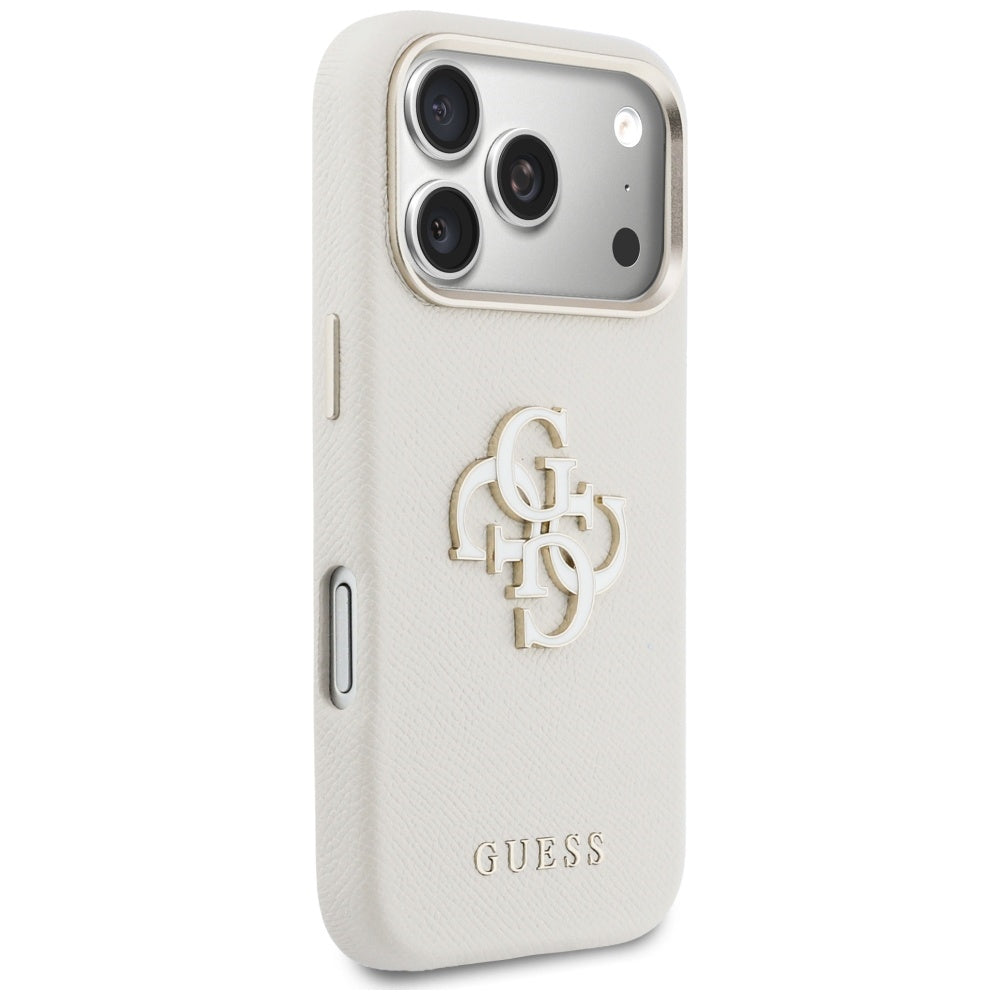 Θήκη για Apple iPhone 17 Pro, Guess, Resin Logo, Μπεζ