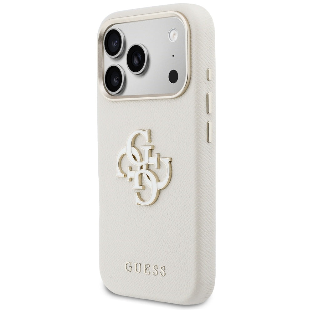 Θήκη για Apple iPhone 17 Pro, Guess, Resin Logo, Μπεζ