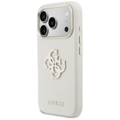 Θήκη για Apple iPhone 17 Pro, Guess, Resin Logo, Μπεζ