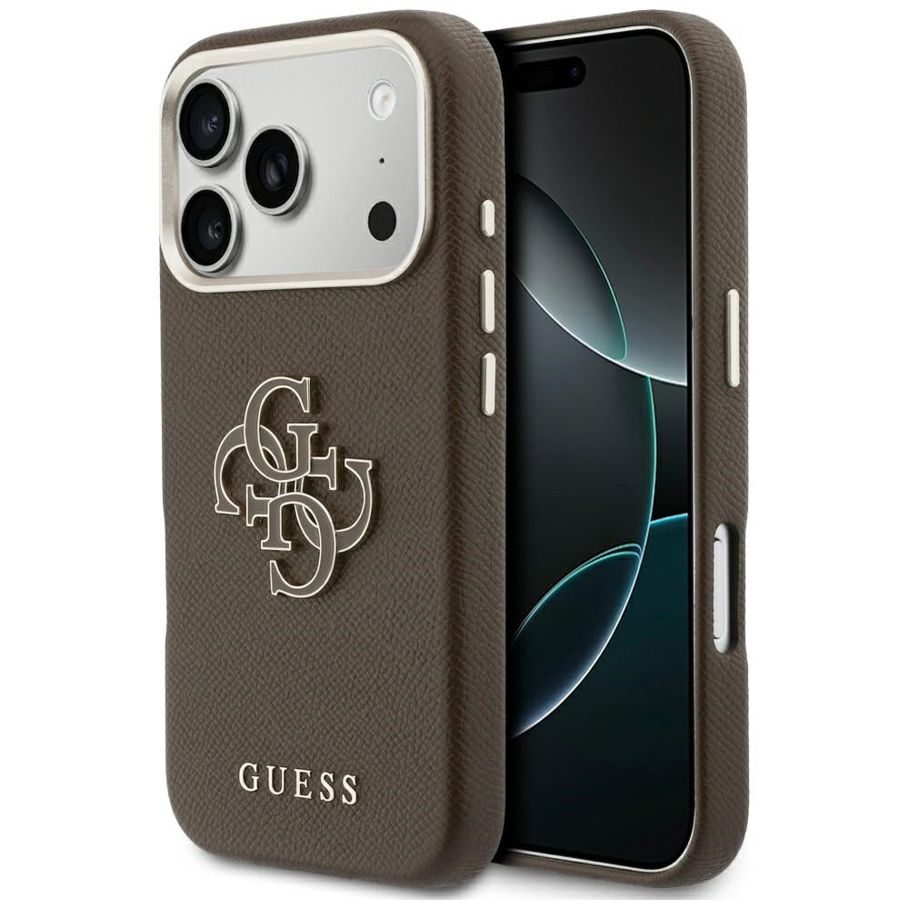 Θήκη για Apple iPhone 17 Pro, GUESS, Resin Logo, Καφέ
