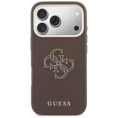 Θήκη για Apple iPhone 17 Pro, GUESS, Resin Logo, Καφέ