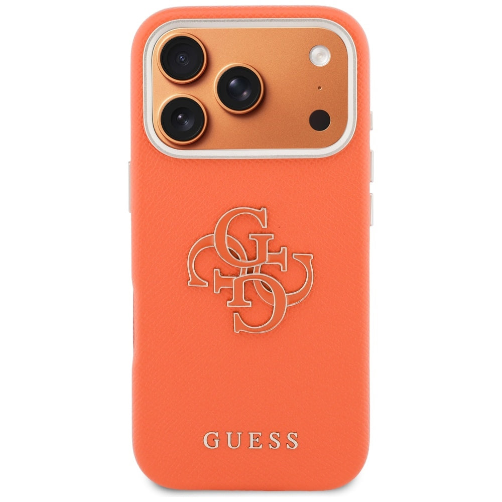 Θήκη για Apple iPhone 17 Pro, Guess, Resin Logo, Πορτοκαλί