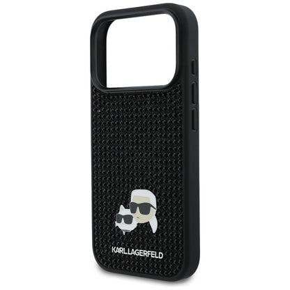 Θήκη για Apple iPhone 17 Pro, Karl Lagerfeld, Rhinestone Karl & Choupette Pins, Μαύρη
