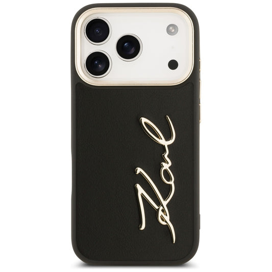 Θήκη για Apple iPhone 17 Pro, Karl Lagerfeld, Script Logo, Μαύρη