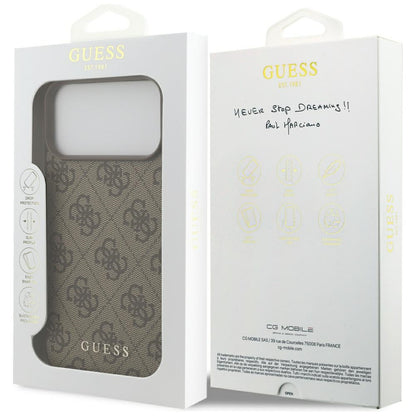 Θήκη για Apple iPhone 17 Pro Max, Guess, 4G Classic, Καφέ