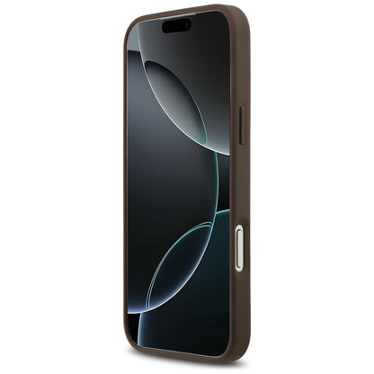 Θήκη για Apple iPhone 17 Pro Max, Guess, 4G Double Card Triangle, Καφέ