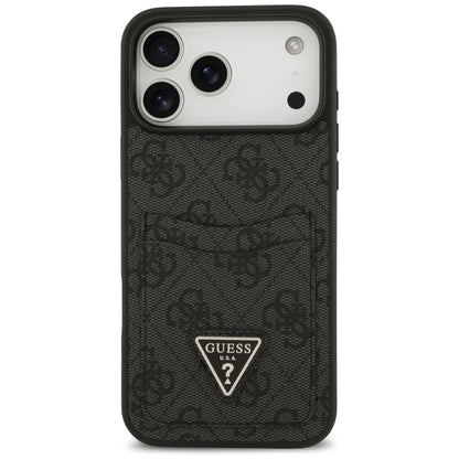 Θήκη για Apple iPhone 17 Pro Max, Guess, 4G Double Card Triangle, Μαύρη