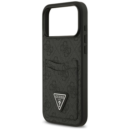 Θήκη για Apple iPhone 17 Pro Max, Guess, 4G Double Card Triangle, Μαύρη