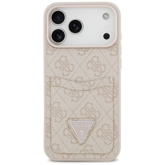 Θήκη για Apple iPhone 17 Pro Max, Guess, 4G Double Card Triangle, Ροζ