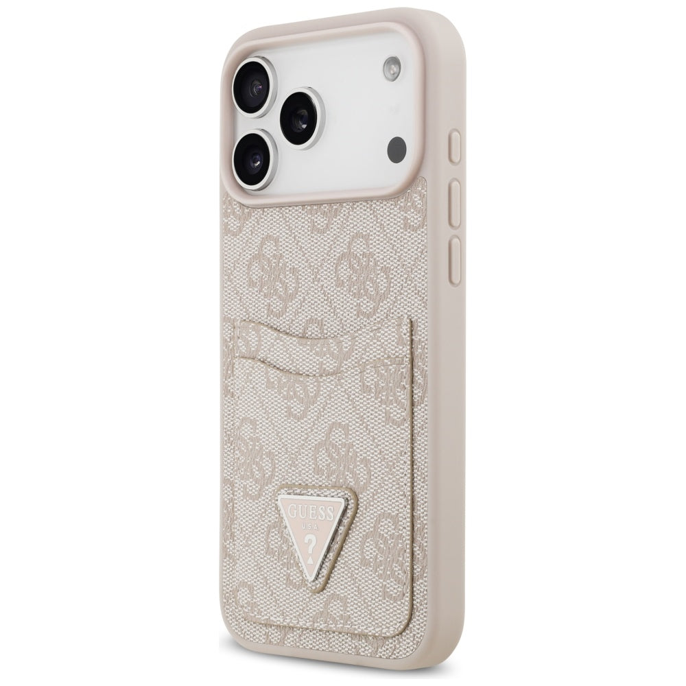 Θήκη για Apple iPhone 17 Pro Max, Guess, 4G Double Card Triangle, Ροζ