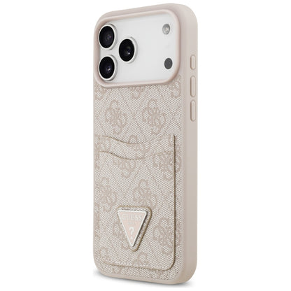 Θήκη για Apple iPhone 17 Pro Max, Guess, 4G Double Card Triangle, Ροζ