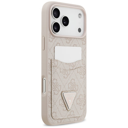 Θήκη για Apple iPhone 17 Pro Max, Guess, 4G Double Card Triangle, Ροζ