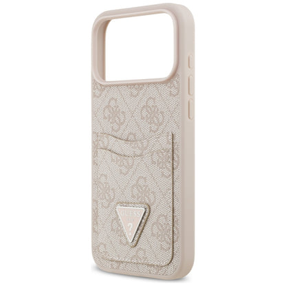 Θήκη για Apple iPhone 17 Pro Max, Guess, 4G Double Card Triangle, Ροζ