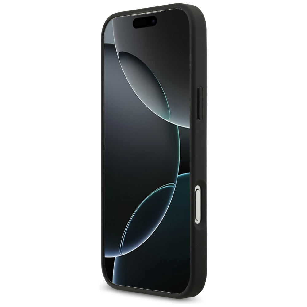 Θήκη για Apple iPhone 17 Pro Max, Guess, 4G Grained Big and Classic Logo, Μαύρη
