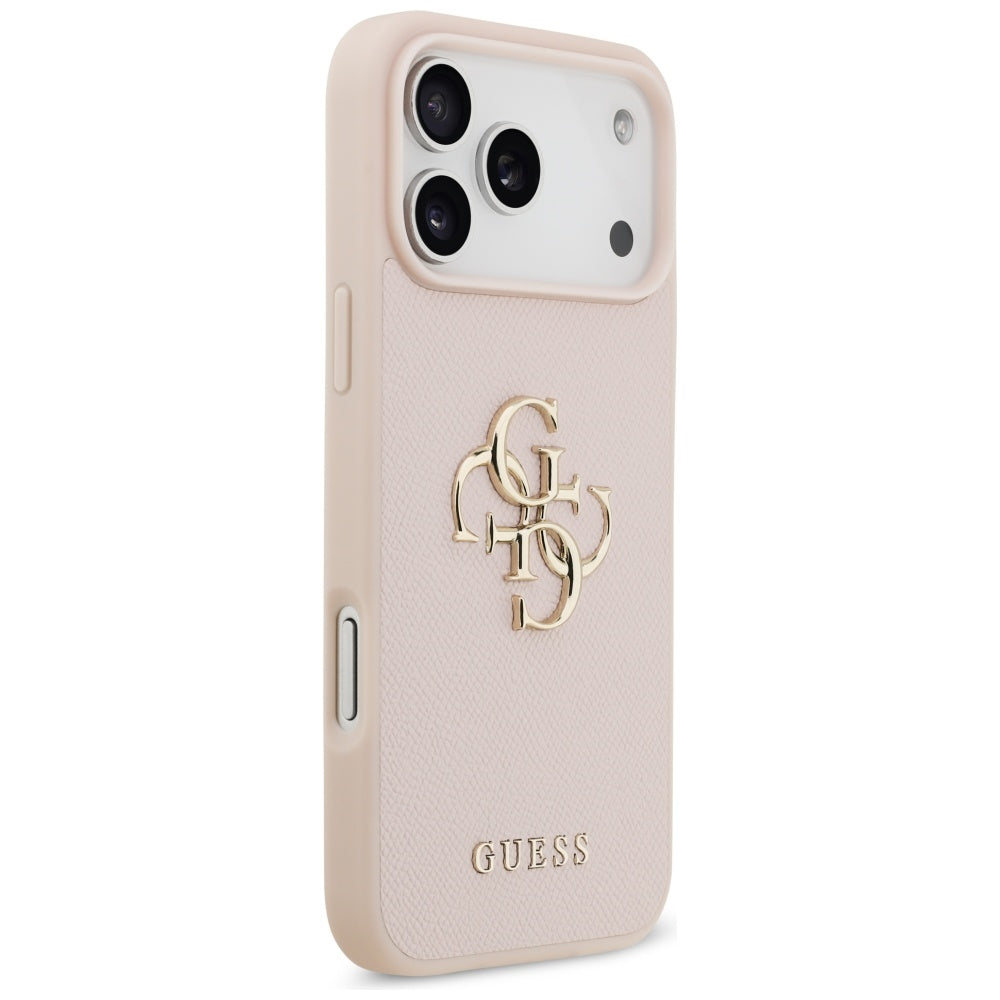 Θήκη για Apple iPhone 17 Pro Max, Guess, 4G Grained Big and Classic Logo, Ροζ