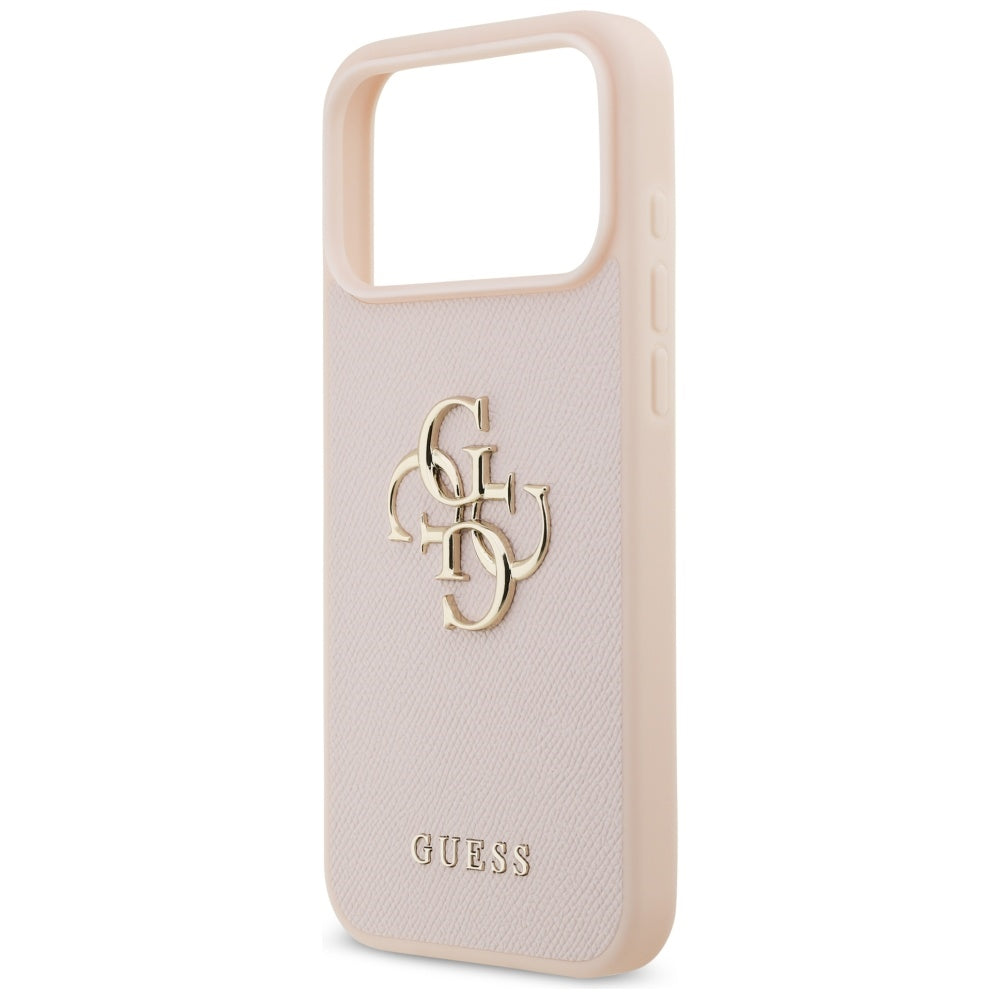 Θήκη για Apple iPhone 17 Pro Max, Guess, 4G Grained Big and Classic Logo, Ροζ