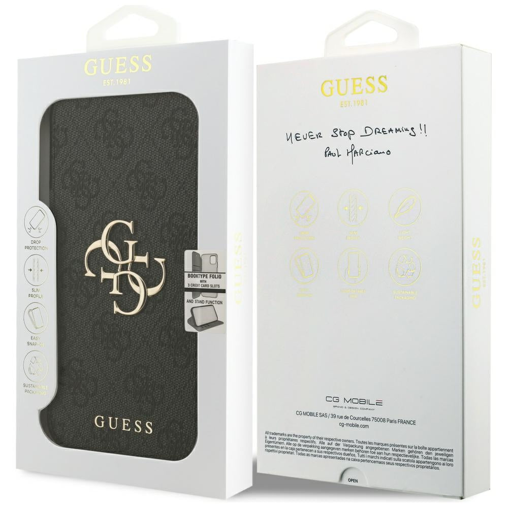 Θήκη για Apple iPhone 17 Pro Max, Guess, 4G Metal Logo, Μαύρη
