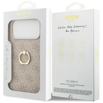 Θήκη για Apple iPhone 17 Pro Max, Guess, 4G Ring Stand, Καφέ