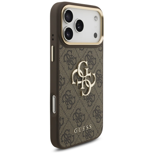 Θήκη για Apple iPhone 17 Pro Max, Guess, Big 4G Classic Logo with Big Strap, Καφέ