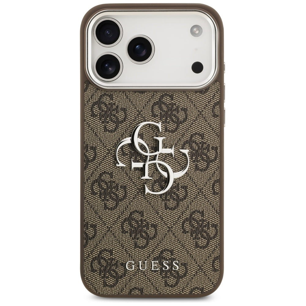 Θήκη για Apple iPhone 17 Pro Max, Guess, Big 4G Logo Classic, Καφέ Ασημί