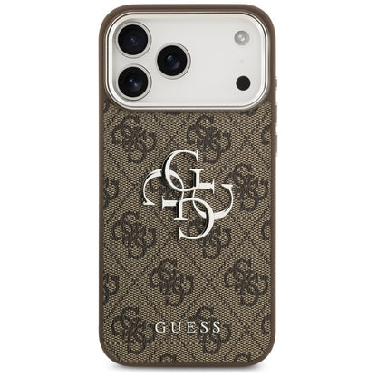 Θήκη για Apple iPhone 17 Pro Max, Guess, Big 4G Logo Classic, Καφέ Ασημί
