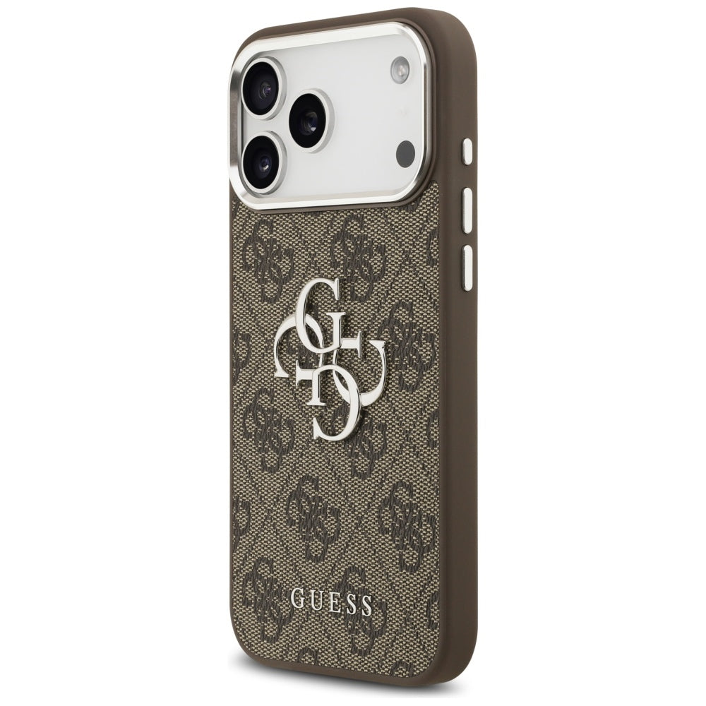Θήκη για Apple iPhone 17 Pro Max, Guess, Big 4G Logo Classic, Καφέ Ασημί