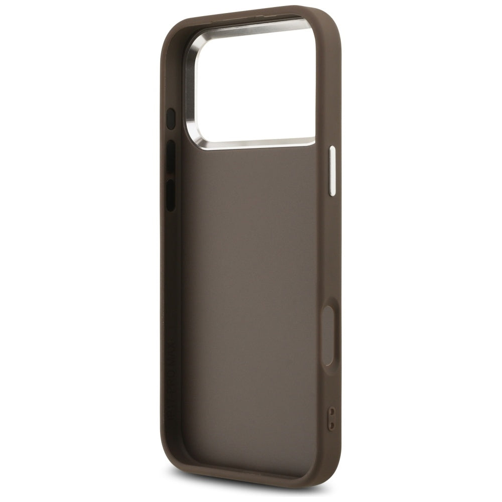 Θήκη για Apple iPhone 17 Pro Max, Guess, Big 4G Logo Classic, Καφέ Ασημί
