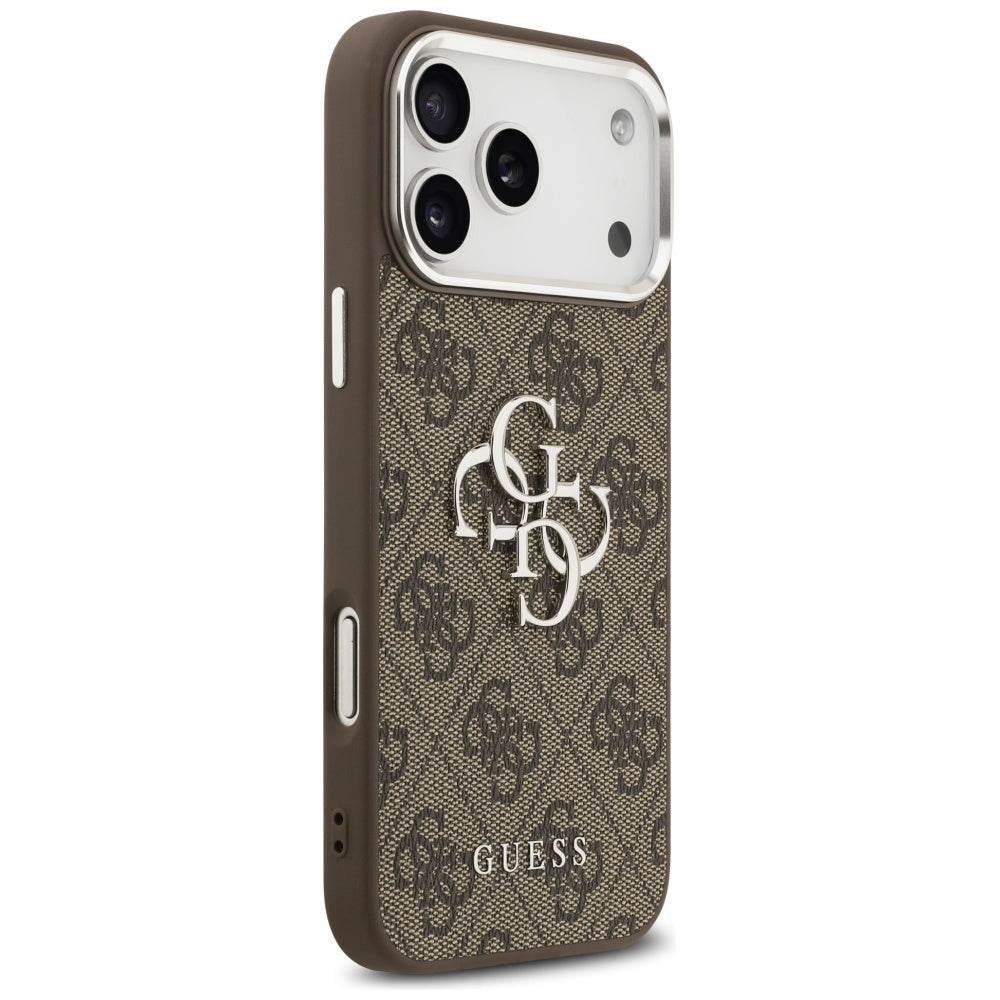 Θήκη για Apple iPhone 17 Pro Max, Guess, Big 4G Logo Classic, Καφέ Ασημί