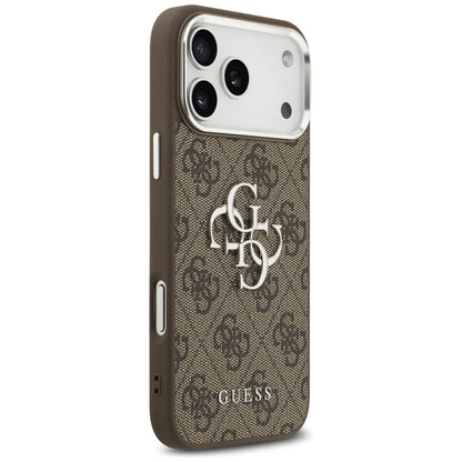 Θήκη για Apple iPhone 17 Pro Max, Guess, Big 4G Logo Classic, Καφέ Ασημί