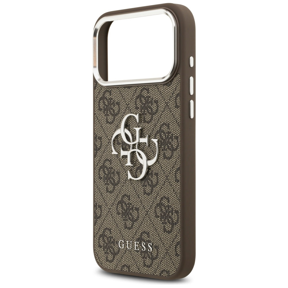 Θήκη για Apple iPhone 17 Pro Max, Guess, Big 4G Logo Classic, Καφέ Ασημί