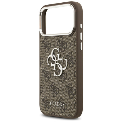Θήκη για Apple iPhone 17 Pro Max, Guess, Big 4G Logo Classic, Καφέ Ασημί