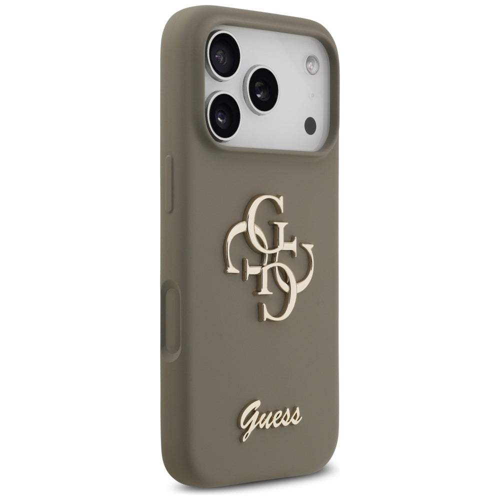 Θήκη για Apple iPhone 17 Pro Max, Guess, Big 4G Script, Καφέ