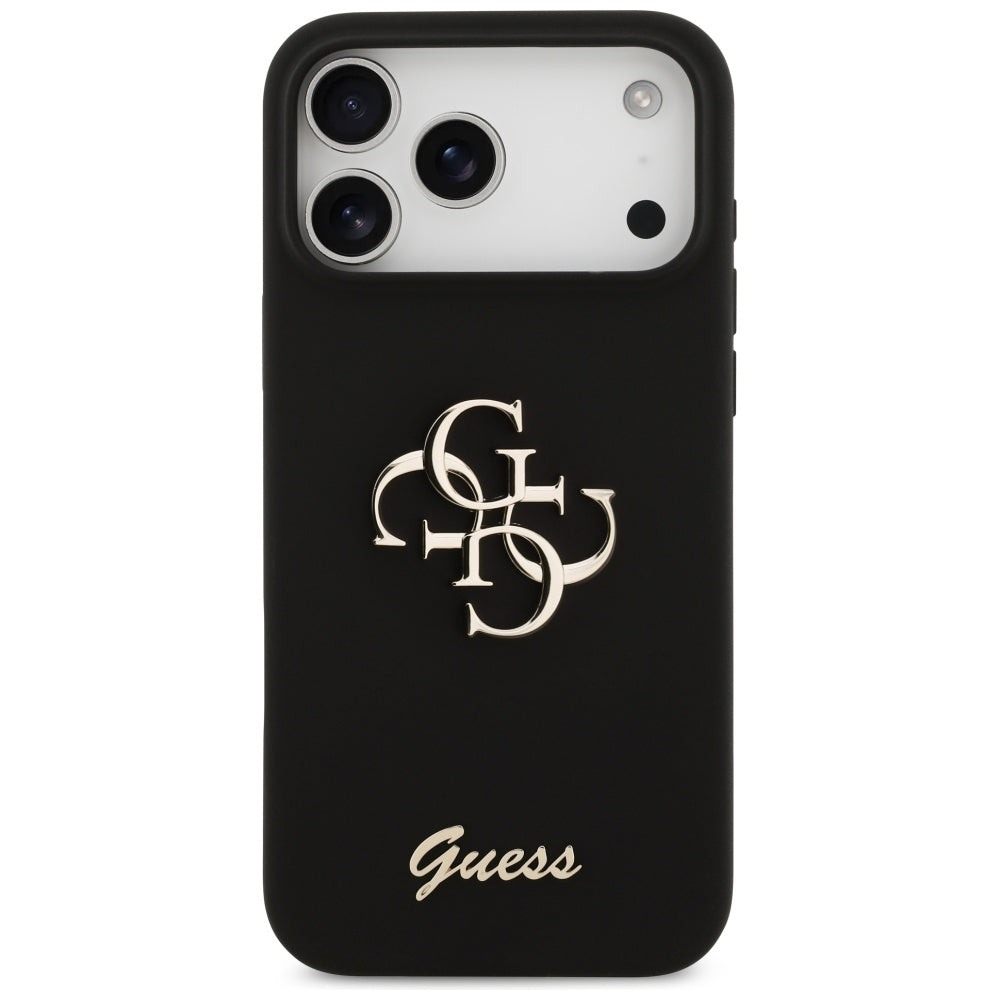 Θήκη για Apple iPhone 17 Pro Max, Guess, Big 4G Script, Μαύρη