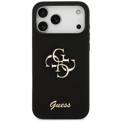 Θήκη για Apple iPhone 17 Pro Max, Guess, Big 4G Script, Μαύρη