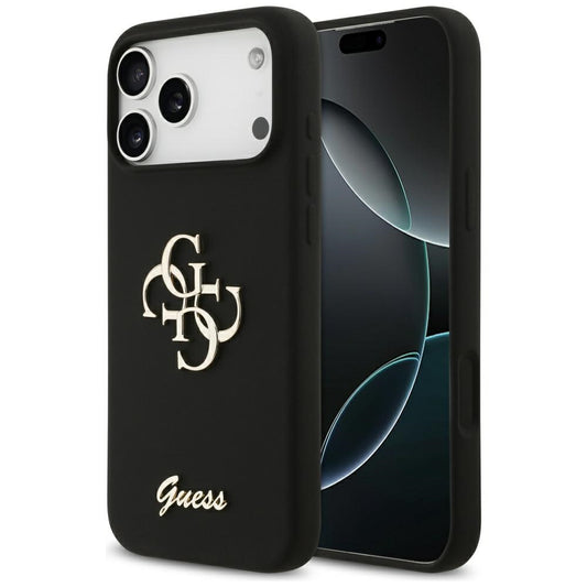Θήκη για Apple iPhone 17 Pro Max, Guess, Big 4G Script, Μαύρη