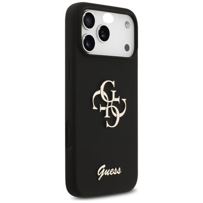 Θήκη για Apple iPhone 17 Pro Max, Guess, Big 4G Script, Μαύρη